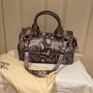 Brahmin Atelier Limited Edition Embossed Leather Snakeskin Print